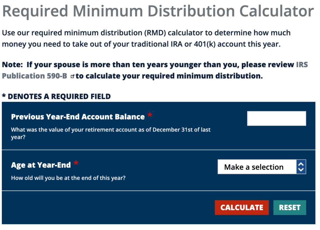 RMD Calculator Rob Berger