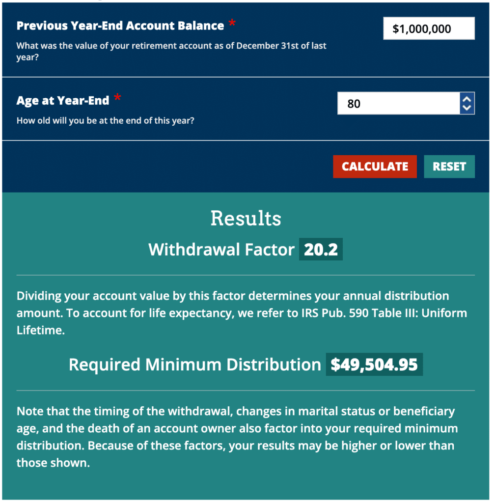 RMD Calculator Rob Berger