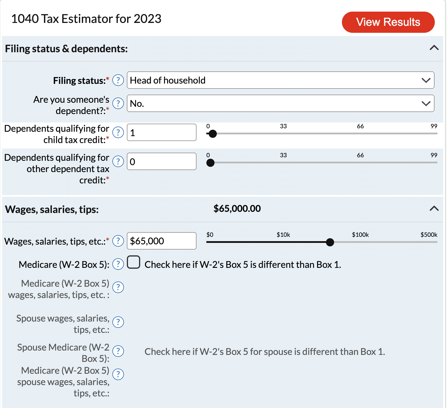 AARP 1040 Tax Estimator for 2023