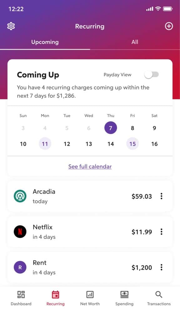 Rocket Money Mobile App