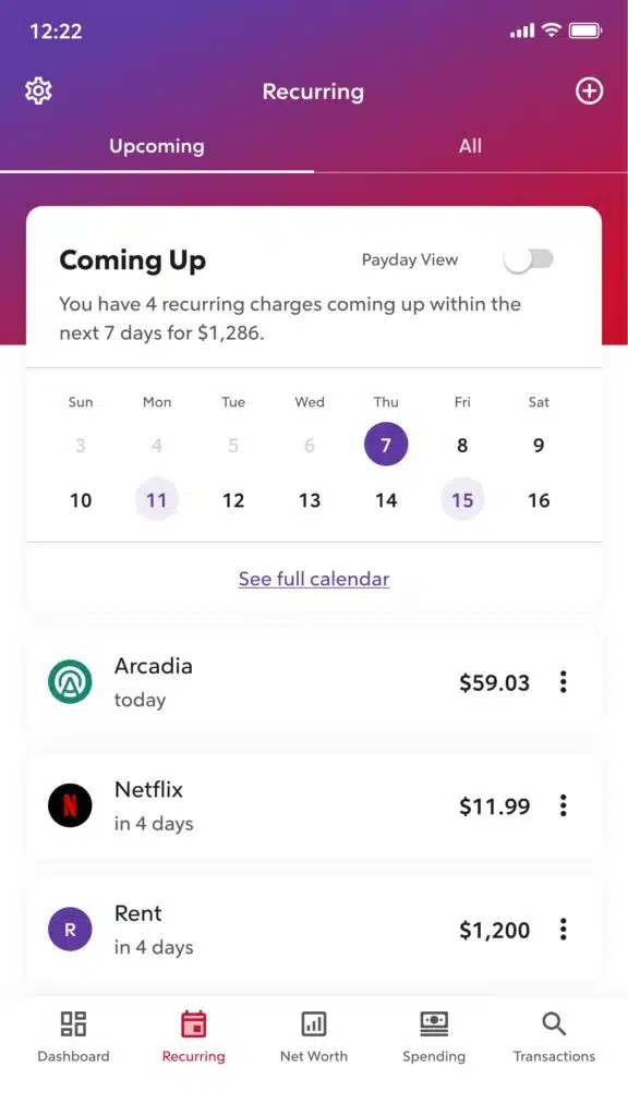 Rocket Money Mobile App