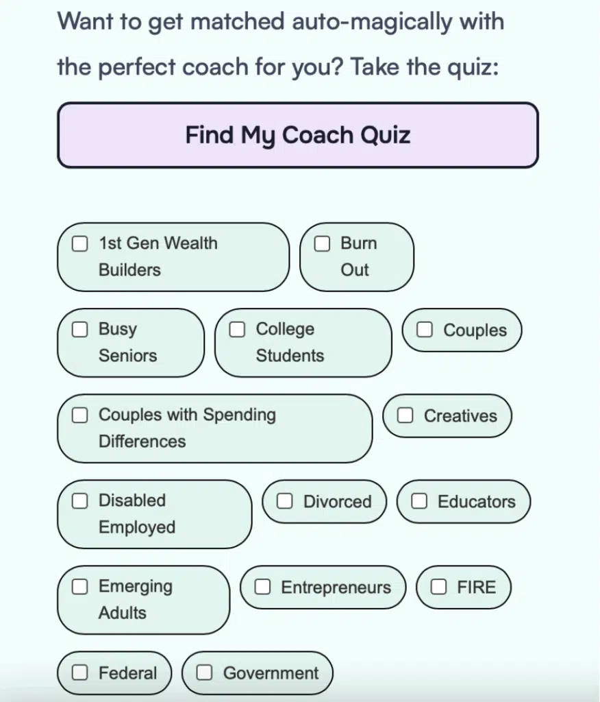 MyBudgetCoach quiz