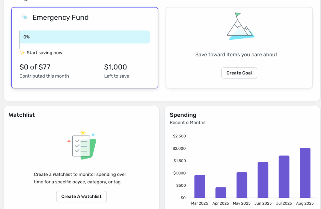 Simplifi emergency fund