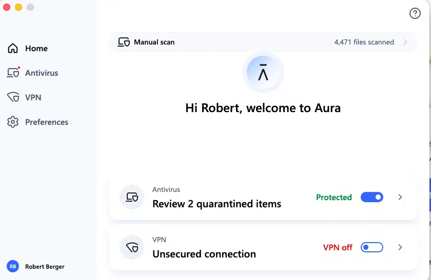 Aura Dashboard